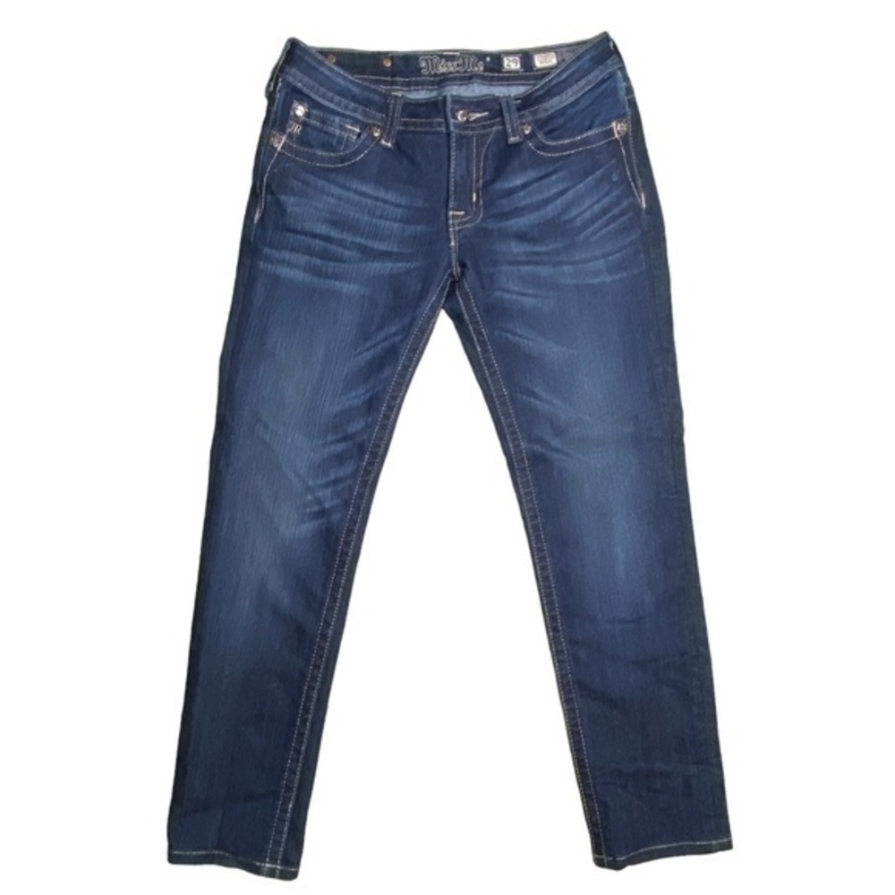 Miss Me Jeans Skinny Dark Wash Embellished Denim Blue Size 29 Style JP548952‎